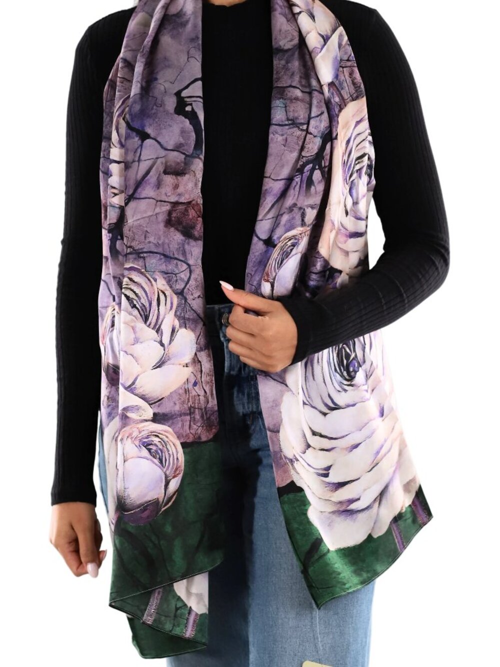 Floral print scarf